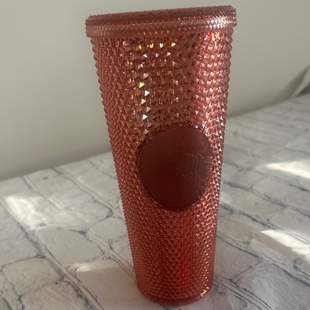 Starbucks Rose Gold Textured Tumbler